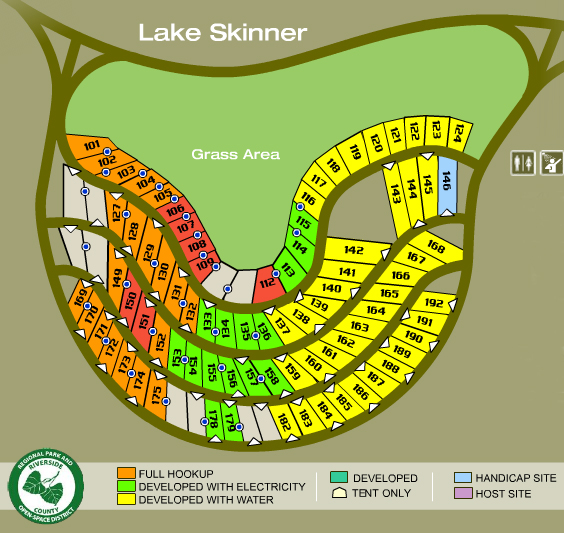 Lake Skinner Campground Map